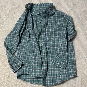 Vineyard Vines Green Plaid Kids Button Down Shirt performance material size 7